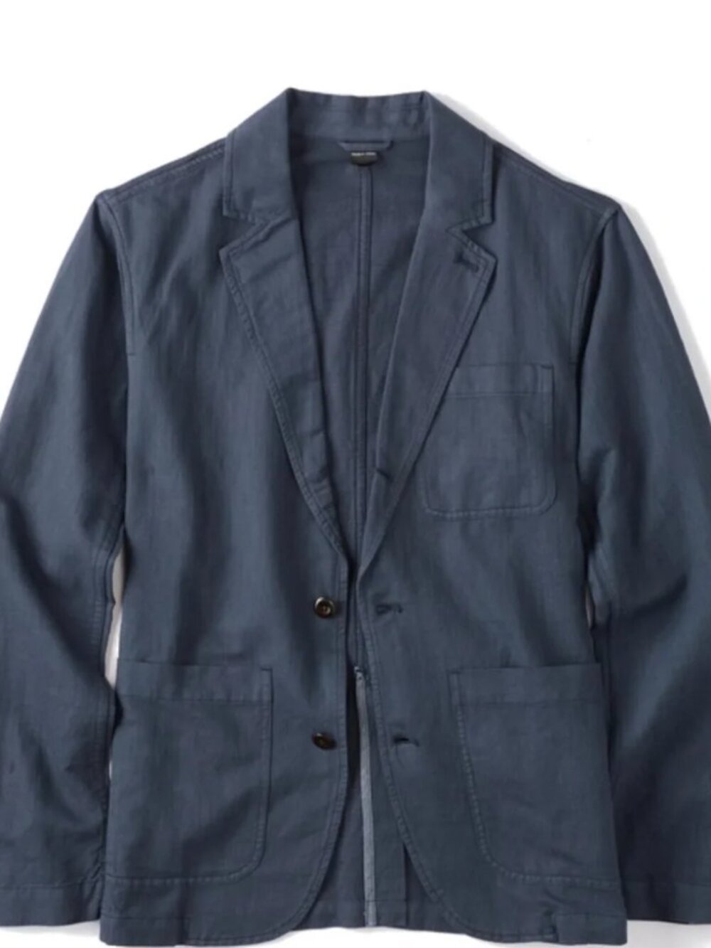 Flint and Tinder 365 Cotton Linen 3 Button Blazer Patch Pockets